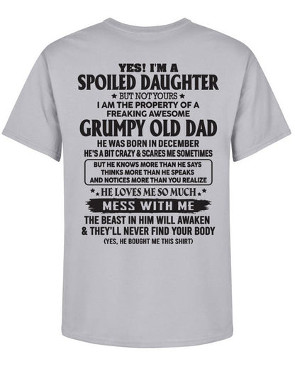 December - Grumpy Old Dad was born in December - Gift for your daughter from dad - HL12 (SKU05-89-12)