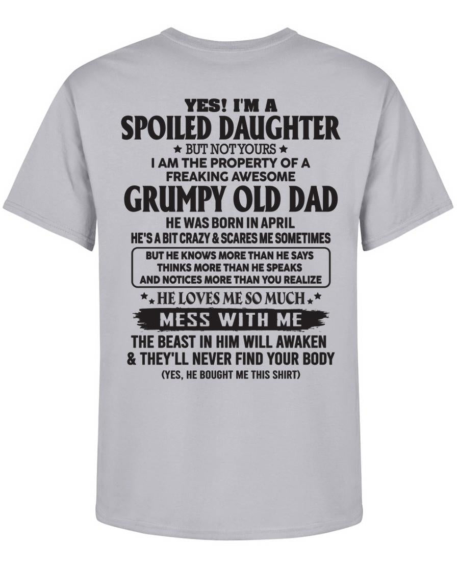 April - Grumpy Old Dad was born in April - Gift for your daughter from dad - HL04 (SKU05-89-04)