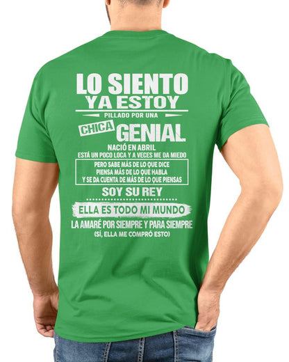 Abril Chica genial - Regalo especial para novio - Black - T04 (SKU05-80-04)