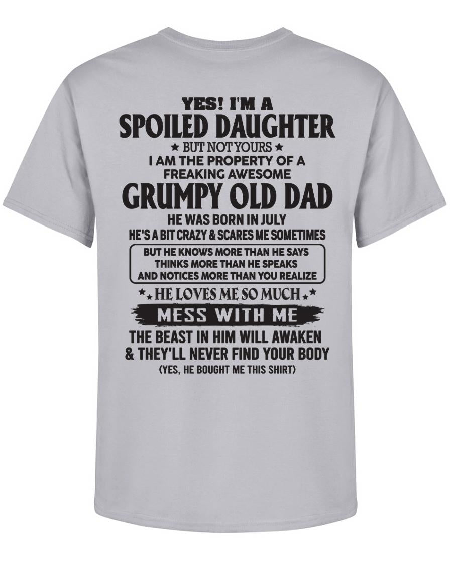 July - Grumpy Old Dad was born in July - Gift for your daughter from dad - HL07 (SKU05-89-07)