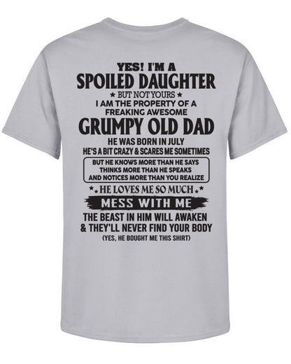 July - Grumpy Old Dad was born in July - Gift for your daughter from dad - HL07 (SKU05-89-07)