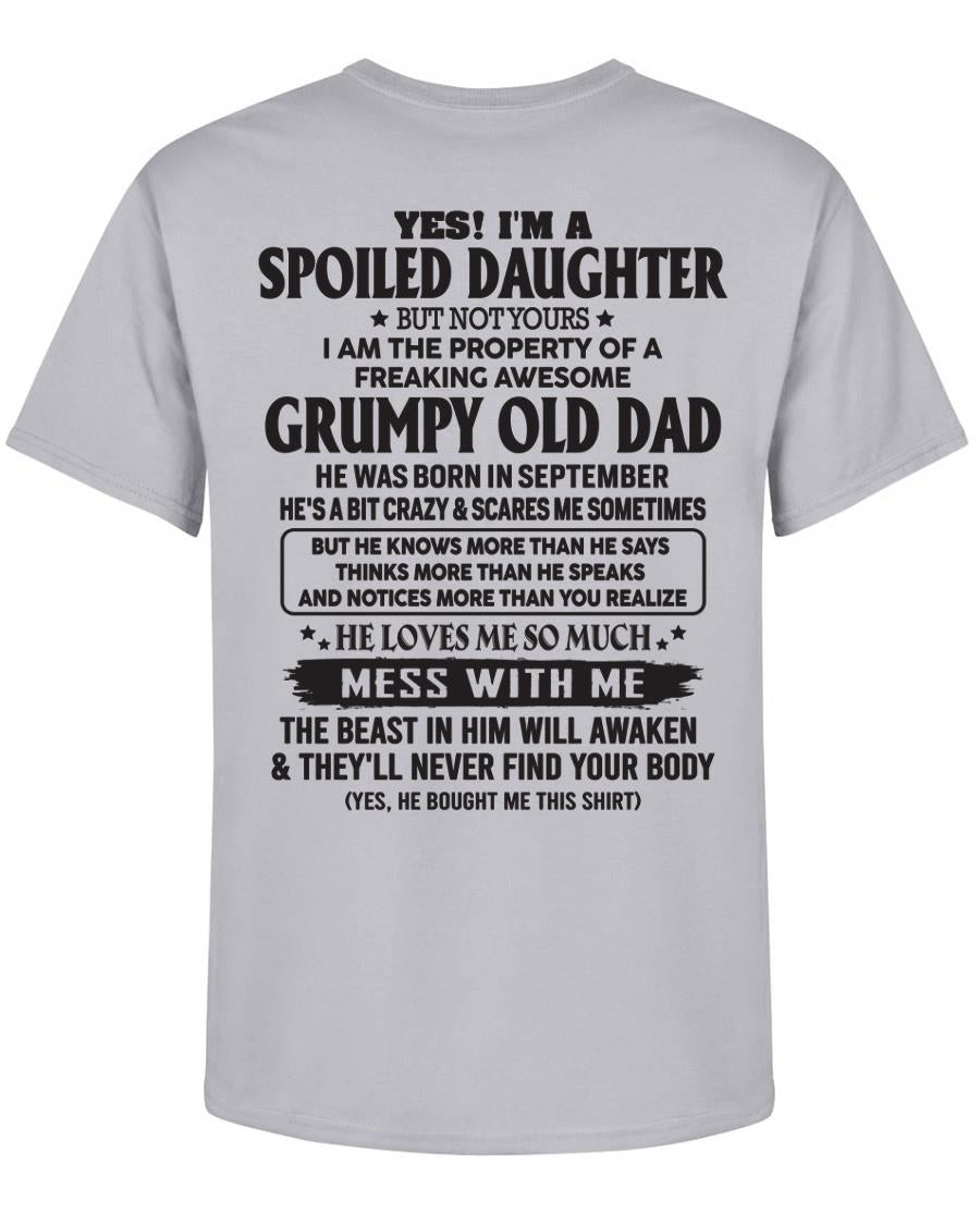 September - Grumpy Old Dad was born in September - Gift for your daughter from dad - HL09 (SKU05-89-09)