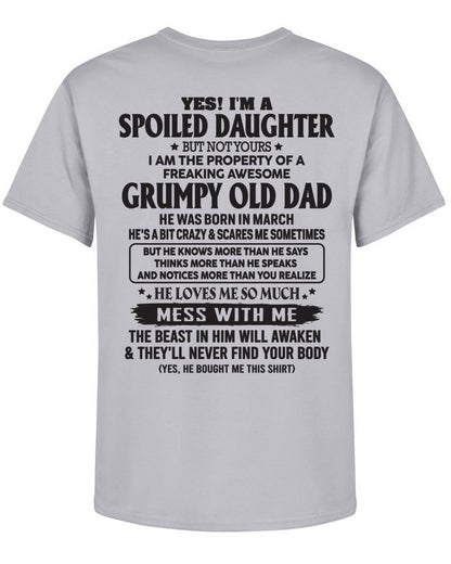March - Grumpy Old Dad was born in March - Gift for your daughter from dad - HL03 (SKU05-89-03)