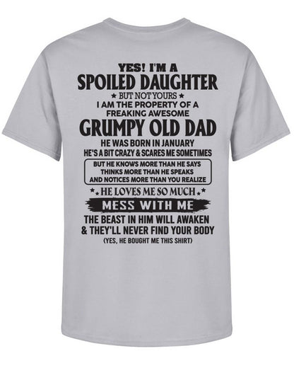 January - Grumpy Old Dad was born in January - Gift for your daughter from dad - HL01 (SKU05-89-01)