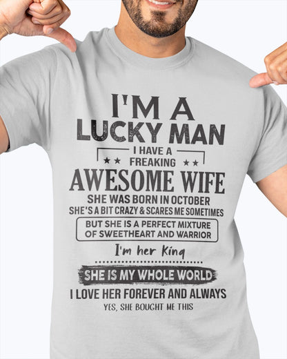 October - Awesome wife born in October - Special gift for your husband - HL10 (SKU06-29-10)