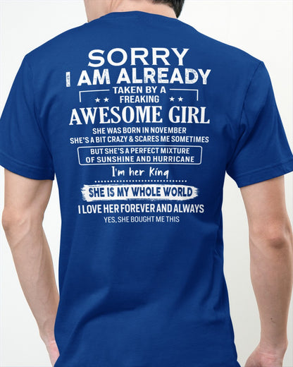 November Awesome Girl - Gifts for your boyfriend, husband - HL11 (SKU.US.01)