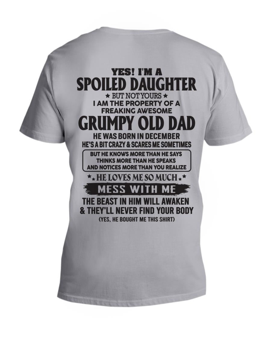December - Grumpy Old Dad was born in December - Gift for your daughter from dad - HL12 (SKU05-89-12)