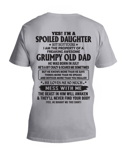 July - Grumpy Old Dad was born in July - Gift for your daughter from dad - HL07 (SKU05-89-07)