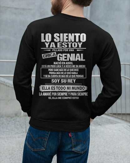 Abril Chica genial - Regalo especial para novio - Black - T04 (SKU05-80-04)