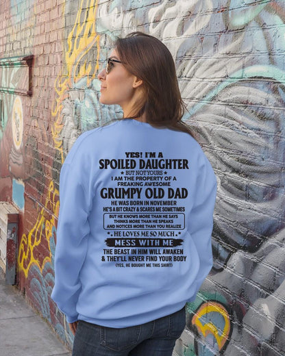 November - Grumpy Old Dad was born in November - Gift for your daughter from dad - HL11 (SKU05-89-11)