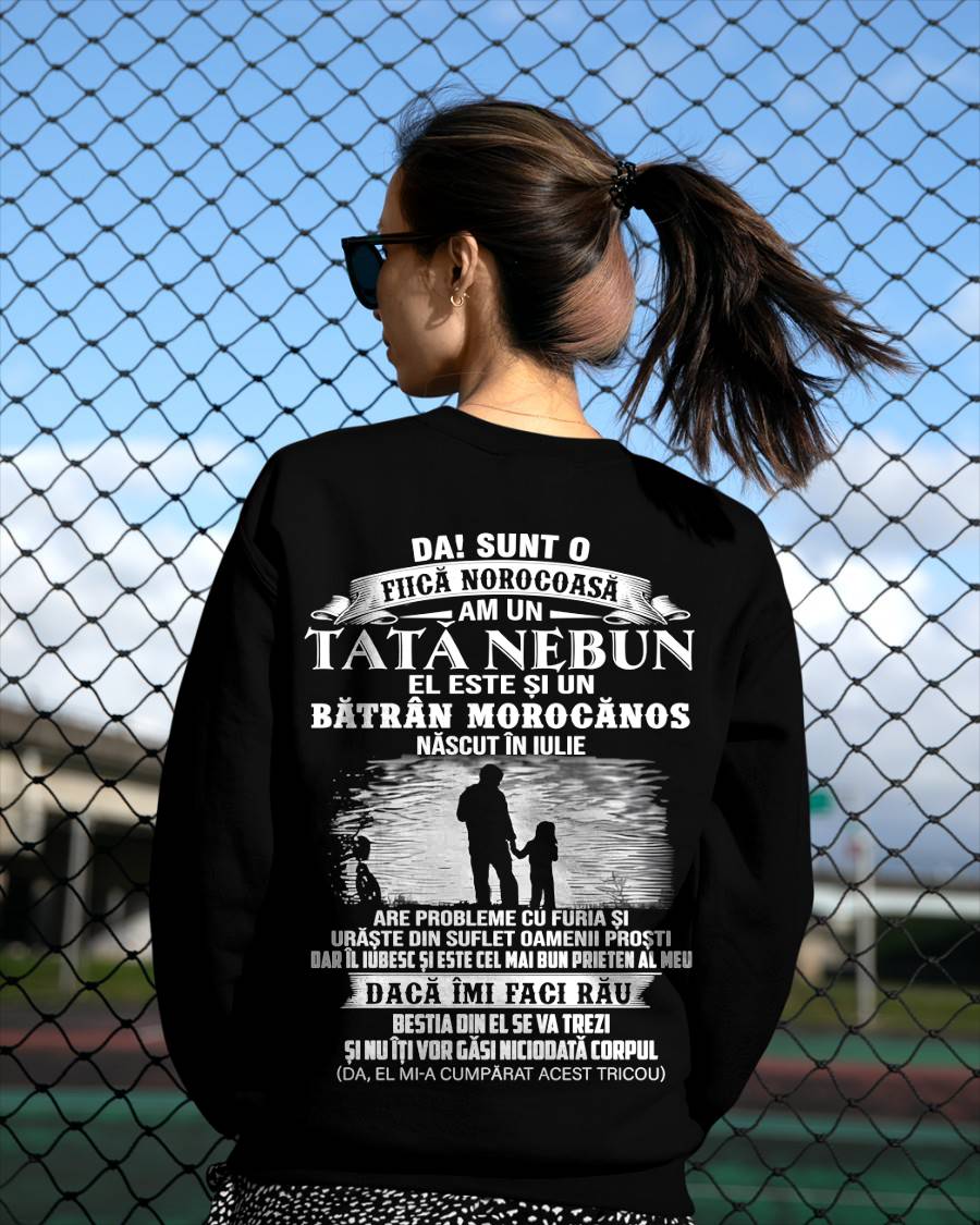 IULIE - TRICOU CADOU PENTRU FIICĂ - TATĂ FANTASTIC ȘI BĂTRÂN MOROCĂNOS - CADOU SPECIAL PENTRU FIICA TA - HL07 (SKU2605-139-07)