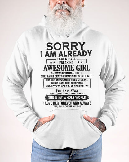 August - Awesome Girl born in August - Special gift for your boyfriend - HL08 (SKU.AT16)