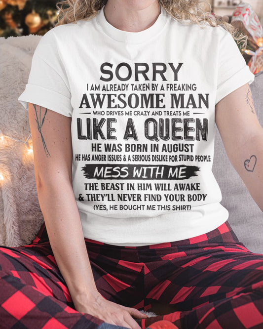 August - Awesome Man Born In August - Special gift for your Girlfriend - HL08 (SKU09-126-08)