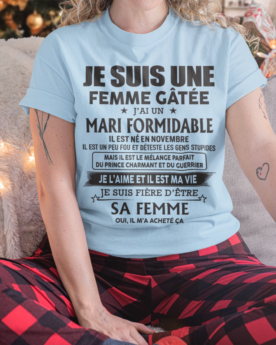Mari Formidable Né En Novembre – Cadeau Parfait Pour Votre Femme – HL11 (SKU06-51-11)