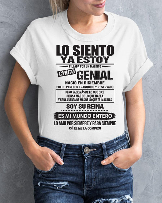 Décembre - Chico genial Nació en diciembre - Regalo especial para novia - T12 (SKU04-18)