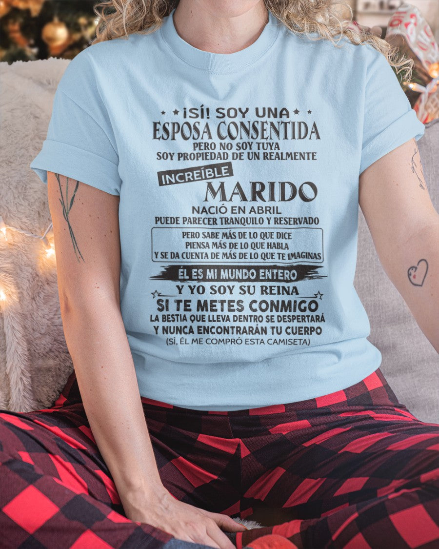 Abril - Marido Increíble Nació En Abril - Regalo Especial Para Esposa - T04 (SKU06-09-04)