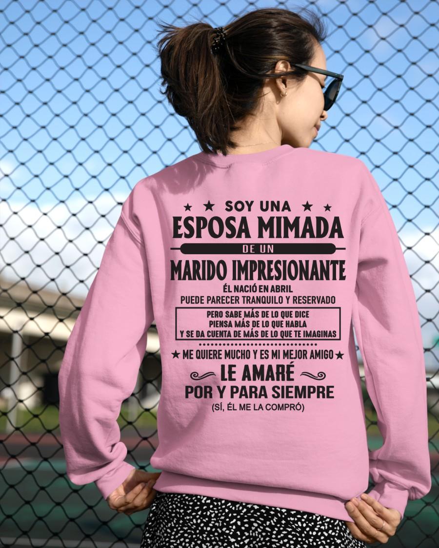 Abril - Soy una Esposa mimada de un Marido impresionante - Regalo especial para tu esposa - T04 (SKU05-101-04)