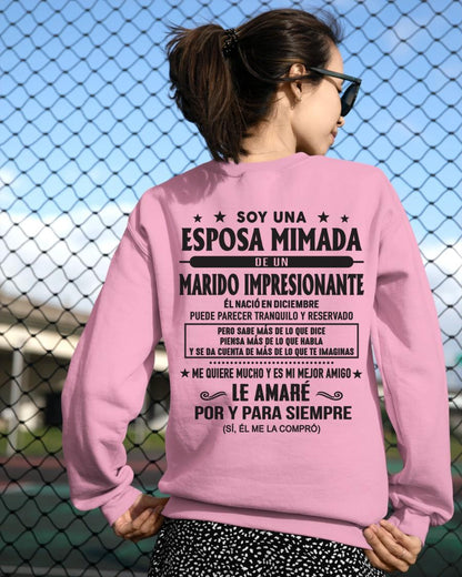 Diciembre - Soy una Esposa mimada de un Marido impresionante - Regalo especial para tu esposa - T12 (SKU05-101-12)