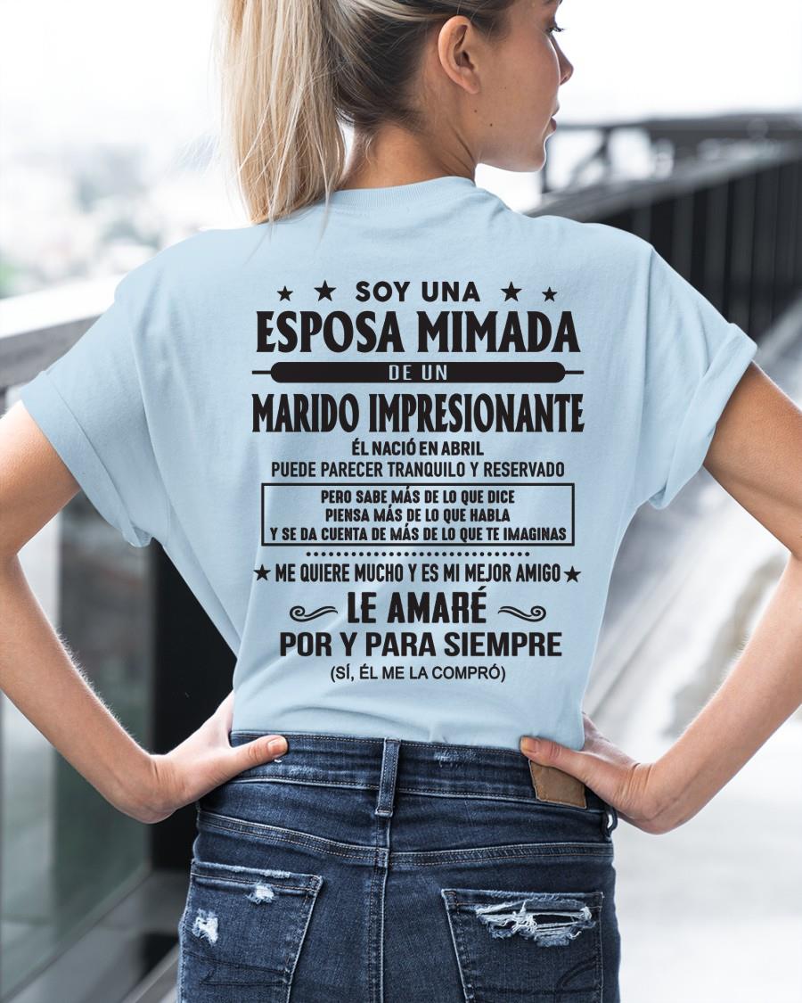 Abril - Soy una Esposa mimada de un Marido impresionante - Regalo especial para tu esposa - T04 (SKU05-101-04)